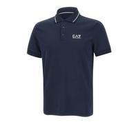 Emporio Armani EA7 - Polo Blu Navy con Profili Bianchi - -Tops -Uomo -Blu -M