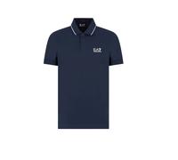 EA7 Polo da Uomo Core Identity in Piquet di Cotone Stretch Blu Taglia M Codice 8NPF16PJVUZ-1562