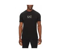 Emporio Armani EA7 - Slim Fit Crew Neck T-Shirt - -Tops -Uomo -Nero -L