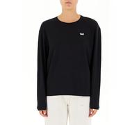 Emporio Armani EA7 T-Shirt a Maniche Lunghe Core Lady in Cotone e Modal Stretch, 6DTT08 (IT, Testo, L, Regular, Regular, Nero)