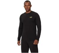 Emporio Armani EA7 T-Shirt Core Identity a Manica Lunga da Uomo, 8NPT28 (IT, Testo, 4XL, Regular, Regular, Nero/Oro)