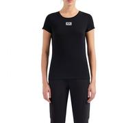 Emporio Armani EA7 T-Shirt da Donna Girocollo Dynamic Athlete in Tessuto Tecnico Natural VENTUS7 ASV, Logo Tape sul Retro - 3DTT17 (XL, Nero)