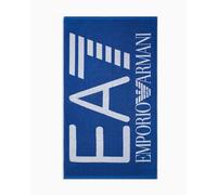 Emporio Armani EA7 Telo Mare in Spugna di Cotone con Maxi Logo