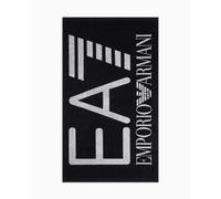 Emporio Armani EA7 Telo Mare in Spugna di Cotone con Maxi Logo