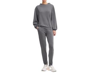 Emporio Armani EA7 Tuta da Donna in Modal Relaxed Fit, 7W000194 (IT, Testo, L, Regular, Regular, Asphalt)