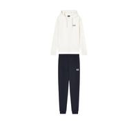 Emporio Armani EA7 Tuta Estiva da Uomo Core Identity in Cotone Garzato, 8NPV63 (IT, Testo, XL, Regular, Regular, Beige/Blue)
