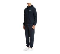 Emporio Armani EA7 - Tuta Sportiva con Cappuccio e Pantaloni Jogger in Cotone - - Sport - Uomo - Blu - S