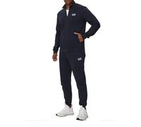Emporio Armani EA7 Tuta Uomo Core Identity in Jersey Cotone con Zip (Dark Blue) 4XL