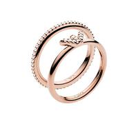 Emporio Armani EG3462221 - Anello da donna in argento sterling placcato oro rosa, Metallo