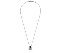 Emporio Armani Collana da uomo in acciaio inossidabile con chiusura a moschettone, Argento sonico