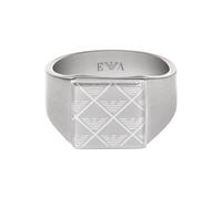 Emporio Armani EGS31360409 - Anello da uomo in acciaio inox, con logo aquila, colore: Argento, Acciaio inossidabile, Nessuna pietra preziosa