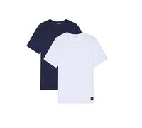 EMPORIO ARMANI Maglietta da Uomo con Scollo Rotondo, Confezione da 2, Colore Bianco/M