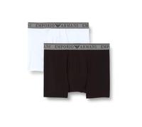 Emporio Armani Endurance 2-Pack Boxer Shorts, Nero/Bianco, M Men's