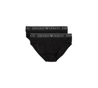 Emporio Armani Endurance 2-Pack Brief Briefs, Nero/Nero, M Men's