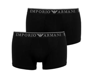 Emporio Armani Endurance 2-Pack Trunk Trunks, Nero/Nero, M Men's