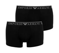 Emporio Armani Endurance 2-Pack Trunk Trunks, Nero/Nero, XL Men's