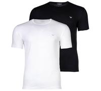 Emporio Armani Endurance Crew Neck 2-Pack T-Shirt, Nero/Bianco, L Men's