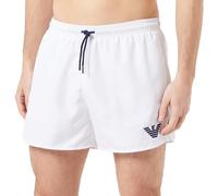 Emporio Armani Essential Eagle Logo Swim Boxer, Boxer Uomo, Bianco (White), 54