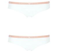 Emporio Armani Essential Studs Logo 2-Pack Brief Underwear, Bianco, S Women's