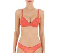Emporio Armani Eternal Lace Triangle Bra Padded, Rosso LACCA, L Women's