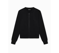 Emporio Armani Felpa Aperta Donna Iconic Spugna Nera XL, Nero, XL