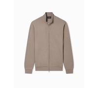 Emporio Armani Basic Terry Open Sweatshirt Maglia di Tuta, Marrone, M Uomo