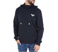 Emporio Armani Felpa con cappuccio da uomo, blu navy, Marina Militare, XL