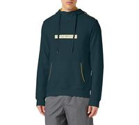 Emporio Armani Felpa da Uomo con Cappuccio in Spugna Spazzolata, Blu Marino, S