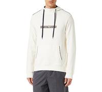 Emporio Armani Felpa da Uomo con Cappuccio in Spugna Spazzolata, Crema, L