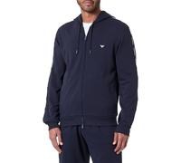 EMPORIO ARMANI Felpa Spugna con Cappuccio Zip Uomo Blu L