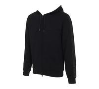 Emporio Armani Felpa Uomo Basic Spugna con Cappuccio Zip Nera S, Nero, S