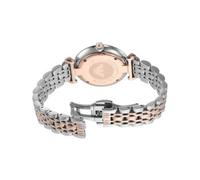 Emporio Armani Orologio da donna, movimento a due lancette, cassa in acciaio inossidabile argentata/rosa da 32 mm con bracciale in acciaio inossidabile, AR11537