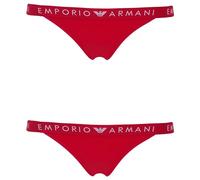 Emporio Armani Iconic Logoband 2-Pack Thong Panties, Rosso LACCA, S Women's