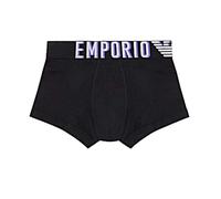 Emporio Armani Iconic Megalogo Men's Trunks Boxer Uomo, Nero
