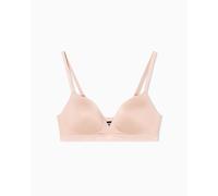 Emporio Armani Iconico Reggiseno a Triangolo Imbottito in Microfibra Rosa M, Rosa, M