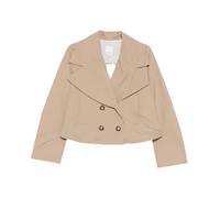 Emporio Armani, ,Jackets ,Donna ,Beige ,M Eagle Club Poplin Double-Breasted Blouson