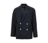 Emporio Armani, ,Jackets ,Uomo ,Blu ,L Giacca doppiopetto in misto lino