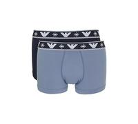 Emporio Armani Jacquard 2-Pack Trunk Bermuda, Blu, M Uomo