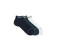 Emporio Armani Logo 3-Pack Socks Inside Confezione da 3 Calzini, Blu, L Uomo