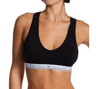 Emporio Armani Logo da Donna Bralette Bra Iconic, Nero, XS