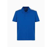 EMPORIO ARMANI Logo Tape Polo Beachwear Uomo, Ultramarine, L