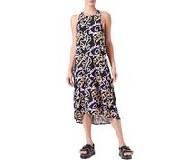 Emporio Armani Long Dress Logo Print Cover-Up, Copricostume da Bagno Donna, Multicolore (Black-Pastel), L-XL