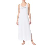 Emporio Armani Long Dressing Gown Camicia da Notte, Bianco, L Donna