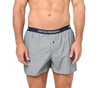 Emporio Armani Loungewear Yarn Dyed Woven Pyjamas Boxer, Boxer Uomo, Multicolore (Marin-Mint Ver.Strip), L