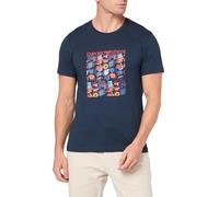 Emporio Armani Macro Logo Crew Neck T-Shirt, T-Shirt Uomo, Multicolore (Navy-Multicolor), L