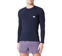 Emporio Armani Maglietta da Uomo con Logo Shiny T-Shirt, Blu Marino, S