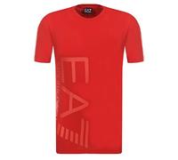 Emporio Armani - Maglietta da uomo, maglietta a girocollo, maniche corte, EA7 3ZPT36 PJM5Z, rosso, XL