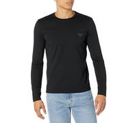 Emporio Armani Maglietta da Uomo Rubber Pixel Logo T-Shirt, Nero