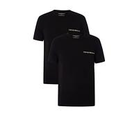 Emporio Armani Core Logoband Crew Neck 2-Pack T-Shirt, Nero/Nero, XL Men's
