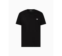Emporio Armani Round-Neck T-Shirt, Nero Pr. Macrologo, M Uomo
